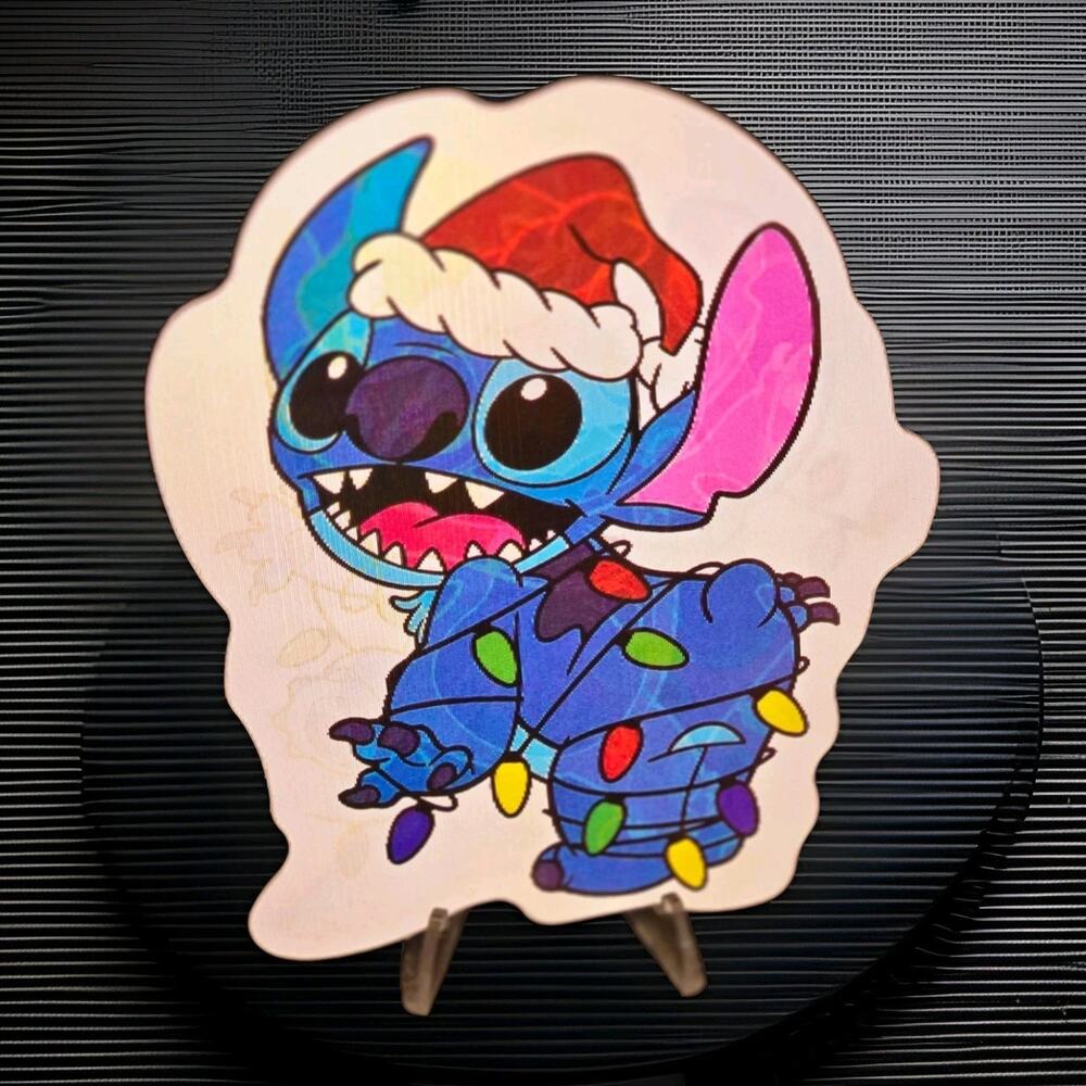 Stitch Cute 3D Motion Lenticular Car Laptop Decal Sticker Peeker